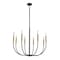 Z-Lite Haylie 8 Light Chandelier, Matte Black & Olde Brass 479-8MB-OBR - alternate 1